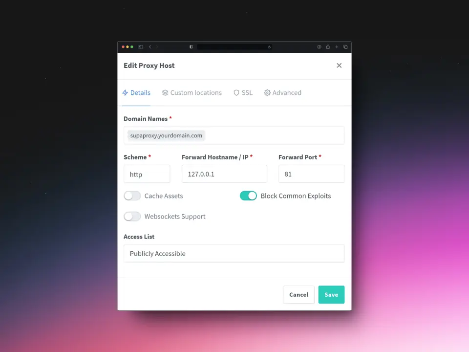 Self hosted Supabase Docker Nginx Proxy Manager Part 1